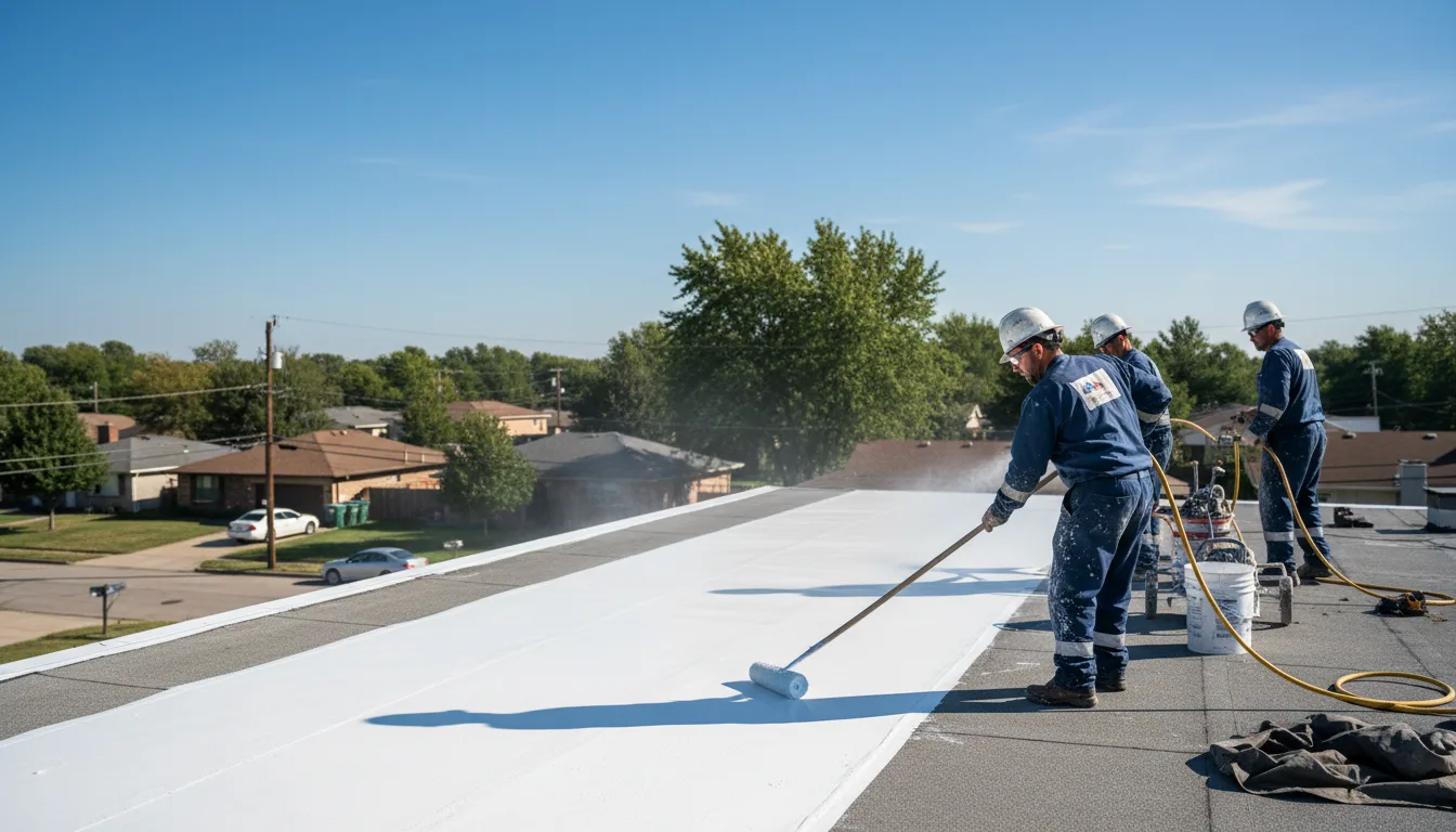 Commercial roof coating in Vivian, LA near me